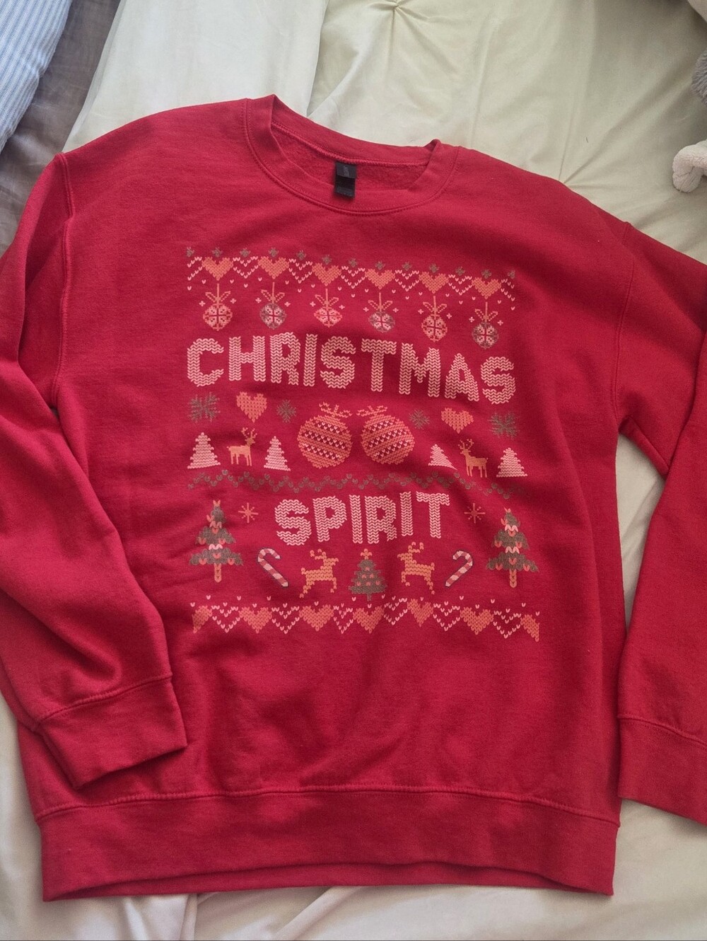 Womens Crewneck CHRISTMAS SPIRIT Sweatshirt